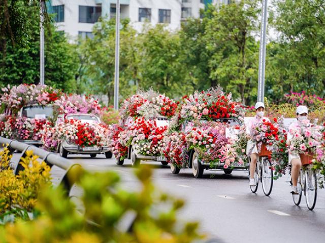 ﻿Ecopark mang cả rừng hoa vào Hà Nội, tặng hàng chục nghìn người trong ngày lễ tình yêu
