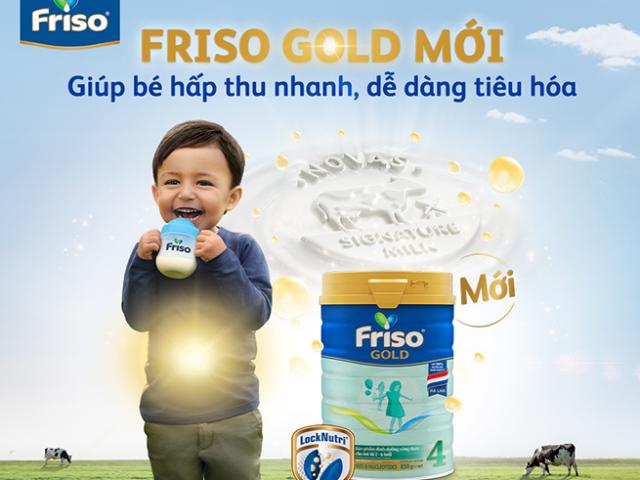 Vỗ về hệ tiêu hóa con yêu với Friso Gold mới chứa đạm nhỏ tự nhiên