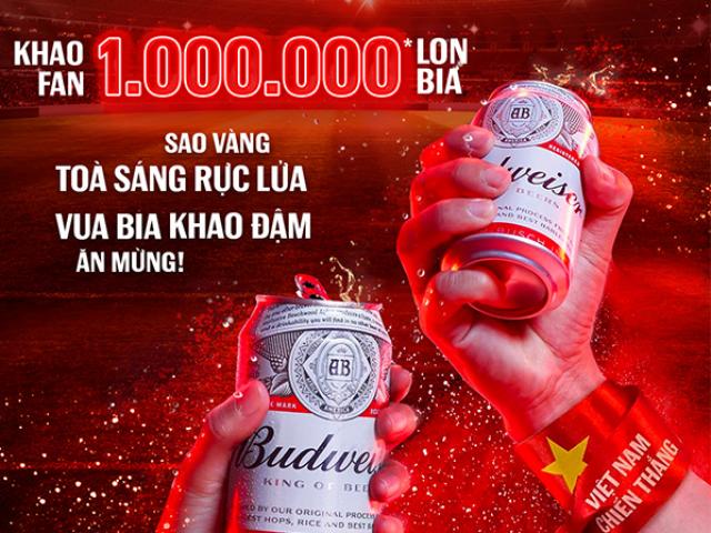 Gửi 1.000.000 lon bia tới fan, Budweiser ăn mừng Việt Nam lọt vòng loại cuối World Cup 2022