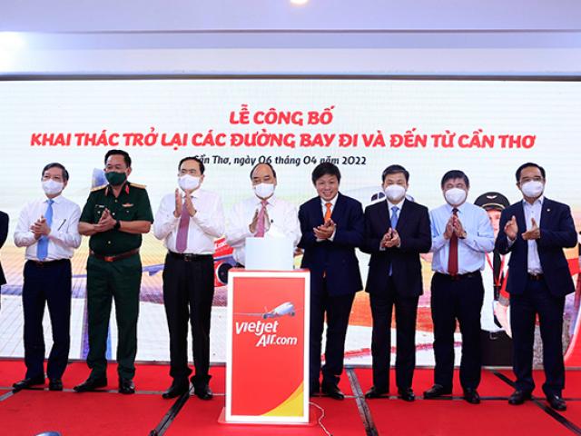 Vietjet công bố khai thác 10 đường bay đến và đi từ Cần Thơ