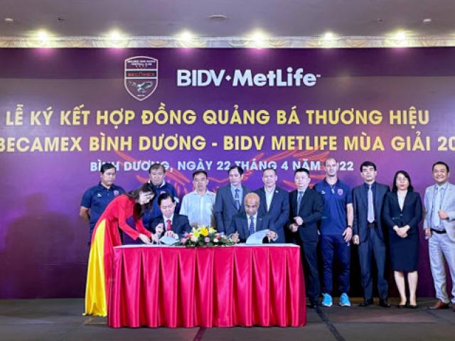Công ty TNHH Bảo hiểm nhân thọ BIDV Metlife chính thức trở thành nhà tài trợ của đội bóng Becamex Bình Dương