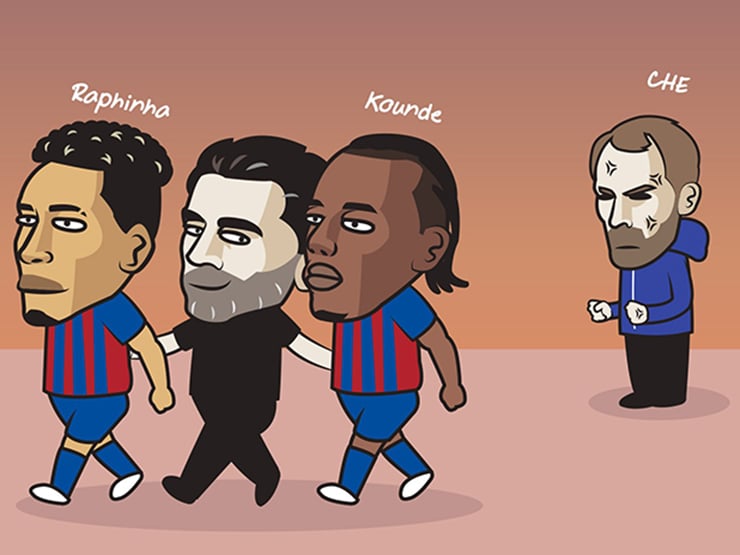 Ảnh chế: Barca liên tiếp 'cướp hàng' của Chelsea khiến HLV Tuchel hoang mang