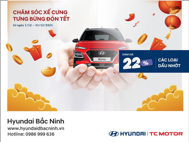 Hyundai Bắc Ninh tiếp tục ưu đãi dịch vụ lớn nhất năm "Chăm sóc xế cưng - Tưng bừng đón Tết"